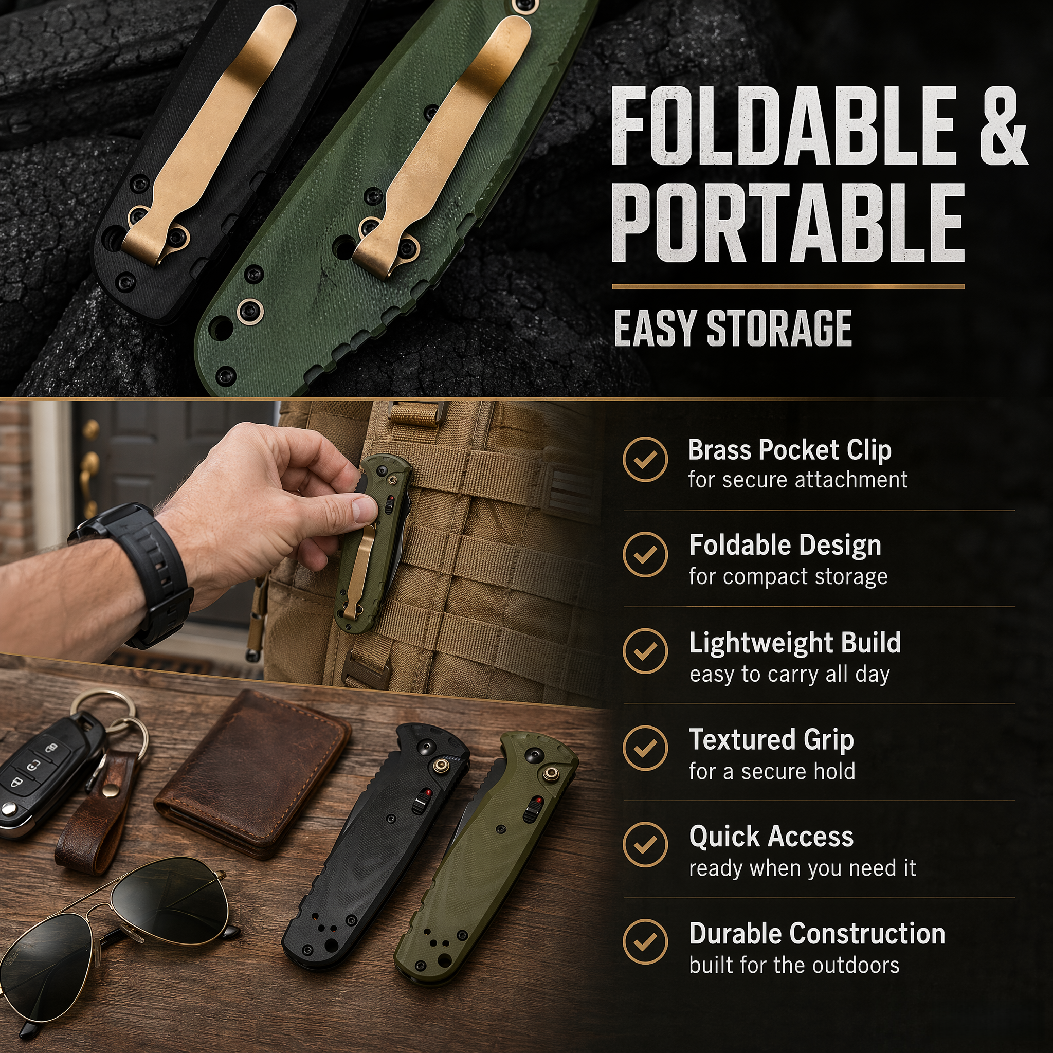 Premium Pocket Folding EDC Tool with Durable D2Steel,G10 Handle;Smooth One-Hand Use for EverydayCarry; Reliable Outdoor Gear for Daily Tasks, Hiking,Camping,Travel,Fishing and Working . Practical, High-Quality Gift Choice for Men