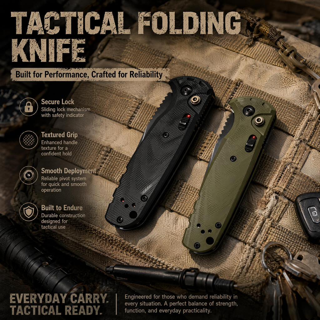 Premium Pocket Folding EDC Tool with Durable D2Steel,G10 Handle;Smooth One-Hand Use for EverydayCarry; Reliable Outdoor Gear for Daily Tasks, Hiking,Camping,Travel,Fishing and Working . Practical, High-Quality Gift Choice for Men