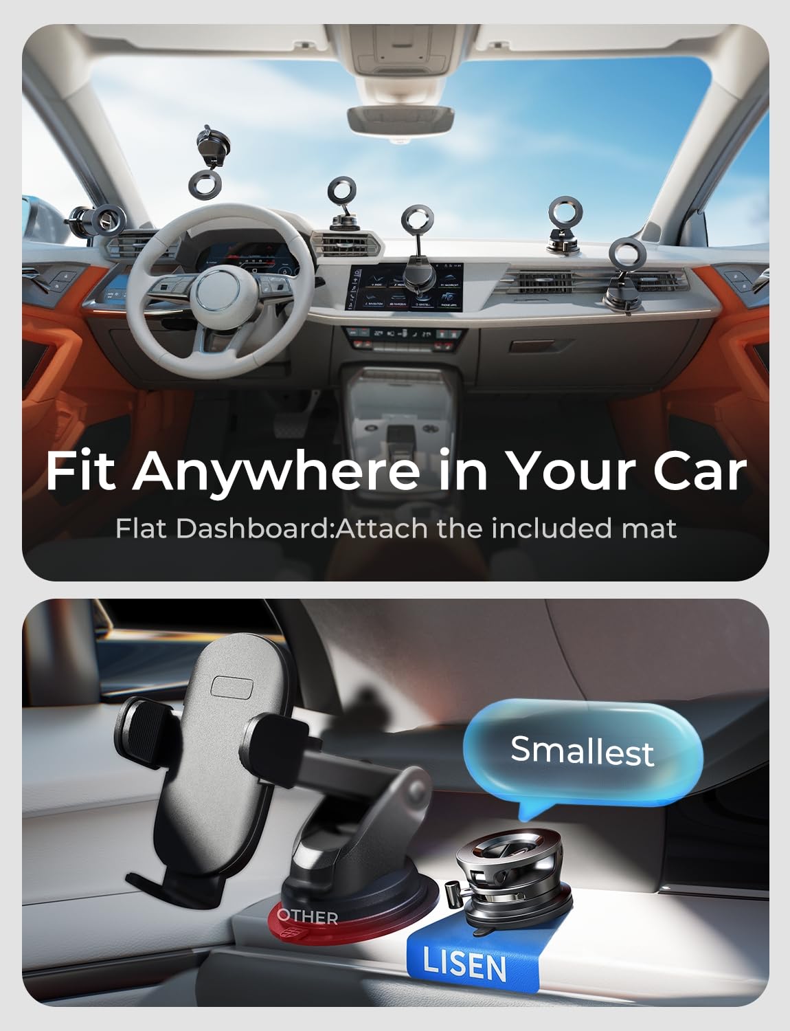 Auto-Vacuum MagSafe Car Mount | Electric Suction Phone Holder 🚗